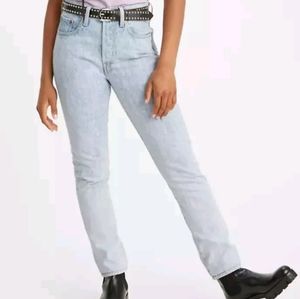 Levi's Premium 501 High-Rise Skinny Jeans Light Blue Wash Size 27